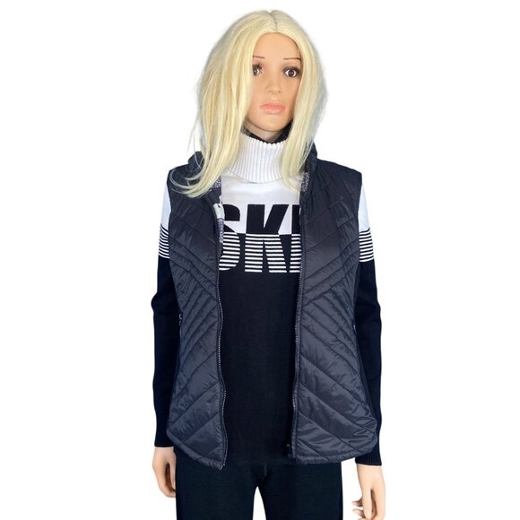 NWT Krimson Klover Sela Reversible Vest W's M Black Gray Ski Apres MSRP$149 - Picture 6 of 13